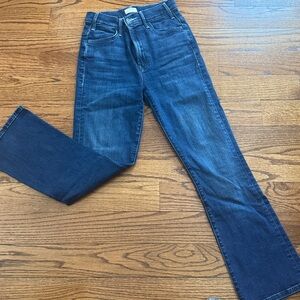 Mother jeans, size 24 top denim slightly flared at the bottom